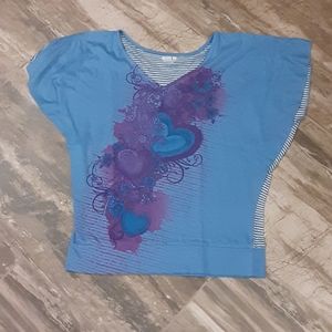 Route 66 size large Blue top